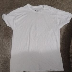 Hanes White Short Sleeve Crew Neck Tee - Men's
